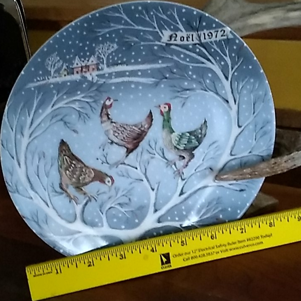 🐓Haviland THREE FRENCH HEN PLATE 1972
  Christmas Decor